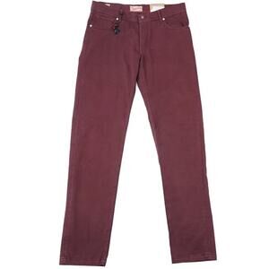 NWT Marco Pescarolo Nerano M18 Pants 48 US 32 Burgundy Plum Cotton Blend